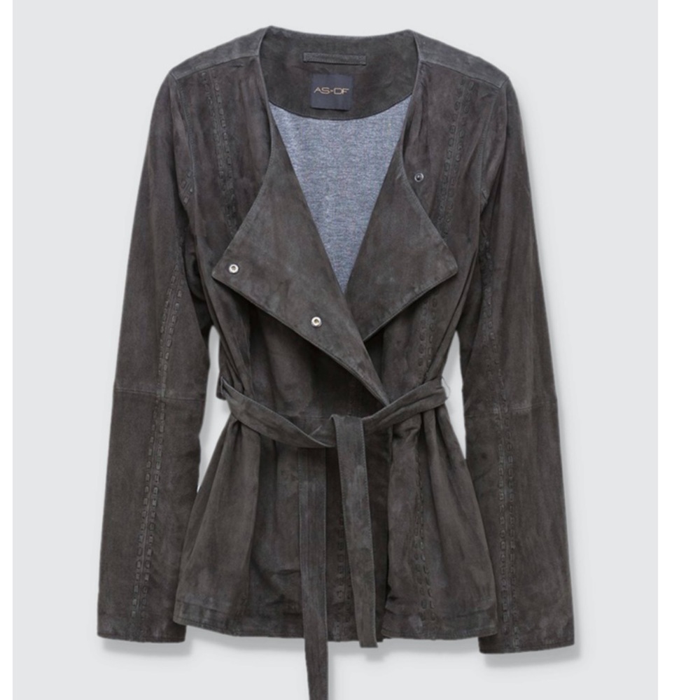 AS by DF Cadet Convertible Suede Jacket, Size M